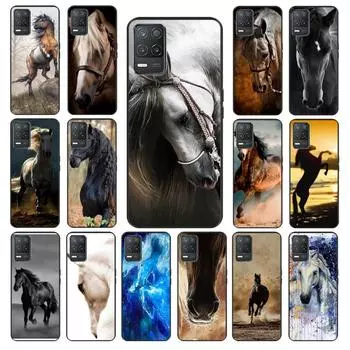 Чехол для телефона с изображением лошади для OPPO Realme 8 7 6 6i C3 C21 C21Y C11 X3 SuperZoom A94 A74 A91 A53S A54 Realme C3