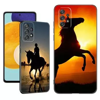 Чехол для телефона с изображением лошади для Samsung A13 A22 A24 A32 4G A23 A25 A34 A35 A52S A53 A54 A55 A73 5G A12 A14 A15 A31 A33 A50 A51 A72 Samsung A34 5G