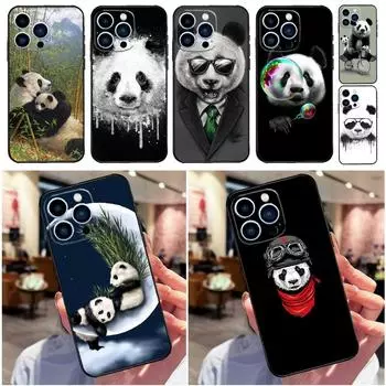 Чехол для телефона с изображением милого медведя панды для iPhone 14 12 11 13 Pro Max, чехол для iPhone 13 Mini X XS Max XR 8 7 SE iPhone 12Pro MAX