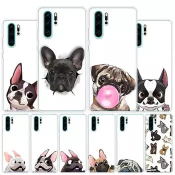 Чехол для телефона с изображением мопса и французского бульдога для Huawei Y5 Y6 Y7 Y9S P Smart Z 2019 Honor 10 Lite 9 20 9X 8S 8X 8A Pro 7A 7X Honor 9