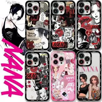 Чехол для телефона с изображением мультфильма аниме Oosaki Nana для iPhone 15 14 13 12 11 Mini Pro Max X XR XSMax 6S 6 7 8 Plus SE20 прозрачный чехол iPhone 12 психоделический фиолетовый