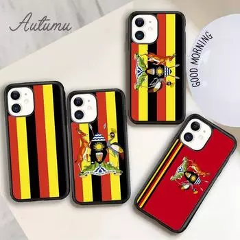 Чехол для телефона с изображением национального флага и герба Уганды для iPhone 11 12 13 14 Pro Max mini XR XS SE 2020 6S 7 8 Plus Galaxy S21 S22 iPhone 6plus