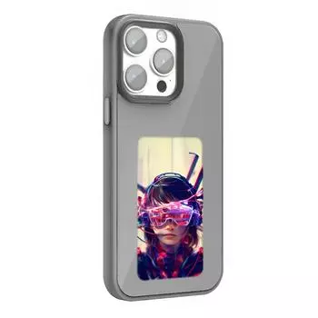 Чехол для телефона с изображением NFC DIY для iPhone 13 14 15 Pro Max Protect Cover Diy Picture Shell Ink Screen Phone Case Fashion TPU&for iphone14 (6.1 ) чёрный