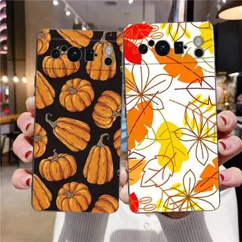 Чехол для телефона с изображением осенних листьев, лисы, тыквы, на Хэллоуин, для Google Pixel 8, A, 7, 6, Pro, 6A, 5G, черный, мягкий, силиконовый, из ТПУ Pixel 6