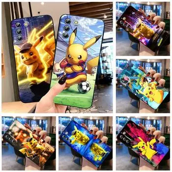 Чехол для телефона с изображением Пикачуса и Покемонов для Samsung S23 S22 S21 S20 S10 S8 Note 20 A9 A73 A71 A53 A33 Ultra Plus FE, черный Samsung S8