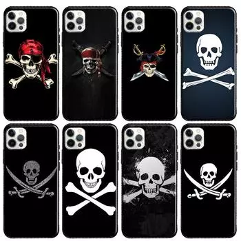 Чехол для телефона с изображением пиратского черепа и скрещенными костями для Apple iPhone 13 11 Pro Max 12 mini X XR XS Max 8 7 Plus SE 2020, чехол iphone 5 5S SE