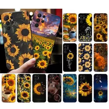 Чехол для телефона с изображением подсолнуха для Samsung S24 S23 S22 S21 S20 Ultra S20 S22 S21 S10E S20 FE S24 Plus S24Plus