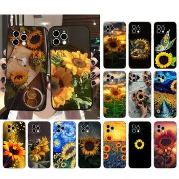 Чехол для телефона с изображением подсолнуха и бабочки для iPhone Samsung Galaxy Redmi Xiaomi Oppo OnePlus Note SA 7 8 9 10 11 12 13 14 20 21 22 23 53 54 Pro Max Plus Ultra iPhone 6 or 6S
