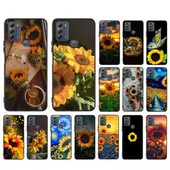 Чехол для телефона с изображением подсолнуха и бабочки для Moto Edge 50 40 Pro Edge 40 30 Ultra Neo Fusion G Power G Stylus G Play E32 E20 E40 G Stylus 4G 2022