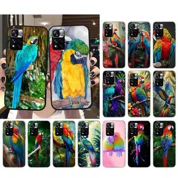 Чехол для телефона с изображением попугая ара для Xiaomi Redmi note 13 12 Pro 11S 11 10 Pro 10S 12S Redmi 10 13C 9C Redmi 10C