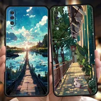 Чехол для телефона с изображением японского аниме-пейзажа для Samsung A15 A13 A51 A71 A41 A31 A21S A03S A05 A12 A32 A52 A22 A23 A25 A33 A53 A73 5G Samsung A05s