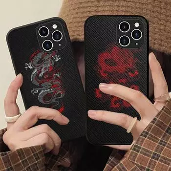 Чехол для телефона с изображением японского дракона, жесткий кожаный чехол для iPhone 11, 12, 13 Mini Pro Max 8, 7 Plus SE 2020 X XR XS, чехол iphone 7 or 8