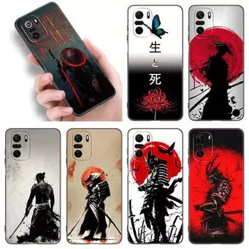 Чехол для телефона с изображением японского самурая для Xiaomi POCO F2 F3 M2 M3 M4 X3 X4 Pro NFC F4 GT 5G F1 X2 C3 C31 C40 M5S, мягкий черный чехол из ТПУ Xiaomi POCOphone F1
