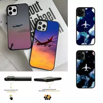 Чехол для телефона с изображением самолета и неба для Iphone 13 12 Mini 11 Pro Max 7 8 Plus X Xs Max XR ПК Жесткий силиконовый чехол iphone xs max