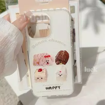 Чехол для телефона с изображением щенка в виде кремового торта 15promax