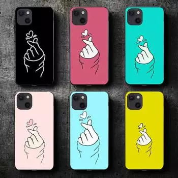 Чехол для телефона с изображением сердца в стиле kpop для iPhone 11 12 Mini 13 14 Pro XS Max X 8 7 6s Plus SE XR Shell iPhone14