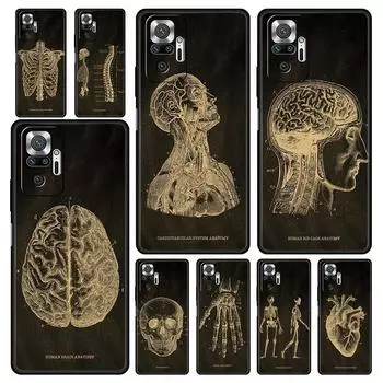 Чехол для телефона с изображением скелета и сердца для Xiaomi Redmi Note 12 5G 11 10 Pro 4G Plus 9S 9 8 7 9T 8T 10C 9C 9A 5G K40 игровой чехол Redmi 9A