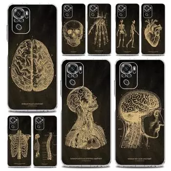 Чехол для телефона с изображением скелета и доски для Xiaomi Redmi Note 13 12 5G 9S 9 8 10 11 Pro Plus 4G 9T 13C 12C10C 9C 9A 7 Redmi Note 9