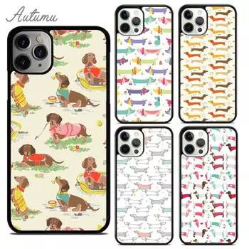 Чехол для телефона с изображением собаки таксы и таксы для iPhone 11 12 13 14 Pro Max mini X XR XS SE 2020 6 7 8 Plus Samsung S21 S22 iPhone 6plus