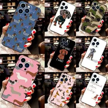 Чехол для телефона с изображением собаки таксы и таксы для iPhone 12 13 Mini 11 14 Pro Max X XS XR Max 7 8 Plus SE, мягкий чехол Fundas iPhone 7 Plus