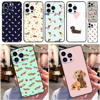 Чехол для телефона с изображением собаки таксы для iPhone 14 12 11 13 Pro Max, чехол для iPhone 13 Mini X XS Max XR 8 7 SE Coque iPhone 12Pro MAX