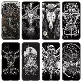 Чехол для телефона с изображением страшного сатанинского черепа для Xiaomi Redmi Note 7 8 8T 9 9S 10 10S 10T 11 11S 4G 11E 11T Pro 5G, мягкий черный чехол из ТПУ Note 11 Pro China