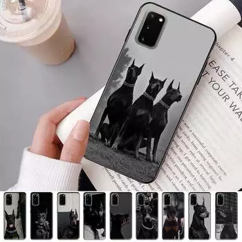 Чехол для телефона с изображением таксы и добермана для Samsung S20 lite S21 S10 S9 plus для Redmi Note8 9pro для Huawei Y6 Samsung S20 lite