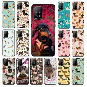 Чехол для телефона с изображением таксы, собаки, мопса, цветов, для OPPO A74 A94 5G A3S A5S A9 A12 A15S A52 A53 A53S A72 A73 2020 A91 5G, чехол OPPO A3S