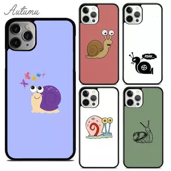 Чехол для телефона с изображением улитки и мультяшным животным для iPhone 11 12 13 14 Pro Max mini X XR XS SE 2020 6S 7 8 Plus Samsung Galaxy S21 S22 iPhone 6plus