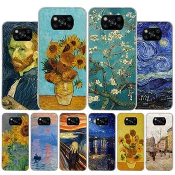 Чехол для телефона с изображением Ван Гога маслом для Xiaomi Poco X3 GT X4 NFC M4 Pro M3 M2 F3 F2 F1 Mi Note 10 A3 A2 Lite A1 CC9E Fund Xiaomi Poco X3