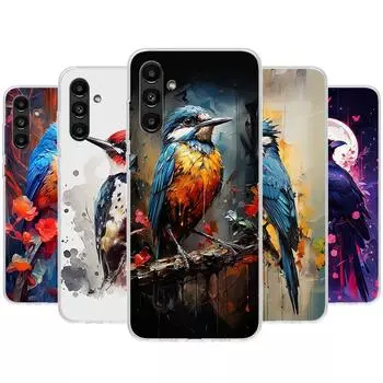 Чехол для телефона с изображением животных и птиц для Samsung Galaxy A55 A54 A53 A52 A15 A14 A13 A12 A35 A34 A33 A32 A25 A24 A23 A22 A04S A03S Samsung A14