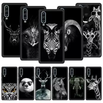 Чехол для телефона с изображением животных, лошадей, оленей, гигантской панды для Huawei P30 Lite P50 Pro P20 P40 Lite EP Smart Z 2021 Y6 Y7 Y9 2019 Y6p Y9s Huawei P30