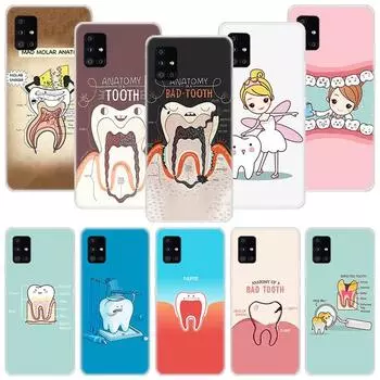 Чехол для телефона с изображением зубов мудрости и зубов стоматолога для Samsung Galaxy A12 A22 A32 A42 A52 A72 A51 A71 5G A41 A31 A21 A02S M12 M21 M31 M30S Samsung A12 5G