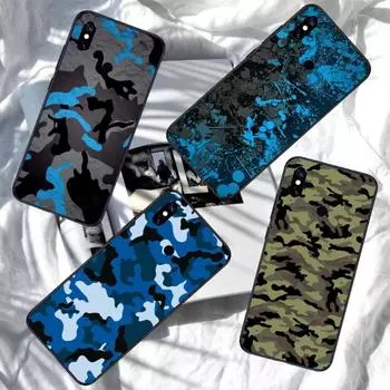 Чехол для телефона с камуфляжным рисунком в стиле милитари для Xiaomi Redmi Note 11 10 9T 8 7 Pro Redmi 9 9A 9C 8 7 6, черный Redmi Note 11 or 11S