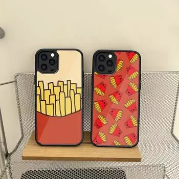 Чехол для телефона с картофелем фри и кетчупом для Iphone 14 13 12 11 Pro Max Mini 7 6 6s 8 Plus X Xr Xs Se 2020 Fundas Shell PC TPU Cover iphone 12 pro