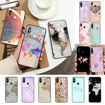 Чехол для телефона с картой мира для Redmi Note 7 5 8A Note8pro 9Pro 8T, чехол для note6pro, чехол Redmi Note8pro