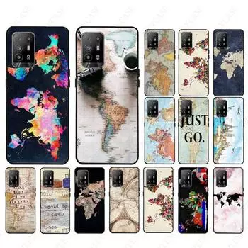 Чехол для телефона с картой мира и планами путешествий для oppo Realme 8Pro 6PRO 6i 7pro 9i 9pro C11 C21Y C21 C25Y C25S C3 Q3S XT, чехлы Realme 6