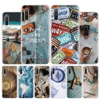 Чехол для телефона с картой мира и планами путешествий для Xiaomi Redmi Note 10 Pro Max 10S 9 9S 9T 8 8T 11T 11S 11 5G 11E 7 6 5 4X Coque Redmi Note 10S