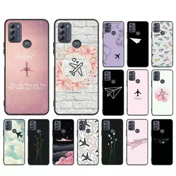 Чехол для телефона с картой путешествия для Motorola Moto E7 Plus E32 E20 E40 Edge 20 Lite G22 G52 G20 G30 G100 G60 G50 G10 G Pure G Stylus Moto E7