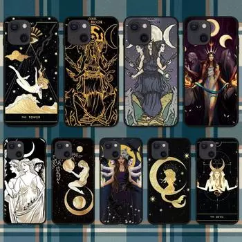 Чехол для телефона с картой Таро и тройной лунной богиней Гекатой для iPhone 11 12 Mini 13 14 15 Pro XS Max X Plus SE XR Shell iPhone14plus