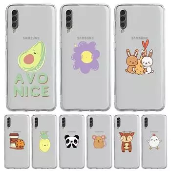 Чехол для телефона с кавайным цветком авокадо и героями мультфильмов для Samsung Galaxy A12 A32 4G A50 A70 A20E A20S A10S A22 A30 A40 A52 A72 5G A04S Samsung A20s