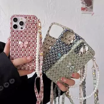 Чехол для телефона с клетчатой 3D-бабочкой, подходящий для 11/12/13/14/15/16/PRO/PROMAX/PLUS iphone11