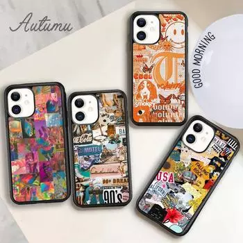 Чехол для телефона с коллажем «Эстетический коллаж» для iPhone 11, 12, 13, 14 Pro Max mini X XR XS SE 2020, 6S, 7, 8 Plus, Galaxy S21, S22 iPhone 6plus