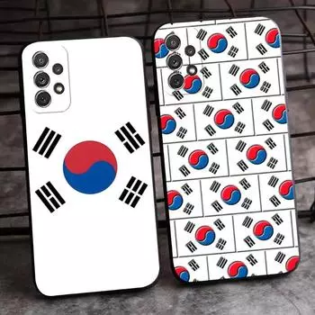Чехол для телефона с корейским национальным флагом для Samsung Galaxy S20 S21 S22 S30 S7 S10 S8 S9 S6 Pro Plus Edge Ultra Fe, противоударный чехол SamsungS6