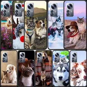 Чехол для телефона с кошкой и собакой для Xiaomi Poco X4 X3 NFC M4 Pro 5G GT M2 M3 Mi Note 10 Lite F3 F2 F1 A1 A2 A3 CC9E, чехол Xiaomi Mi A1
