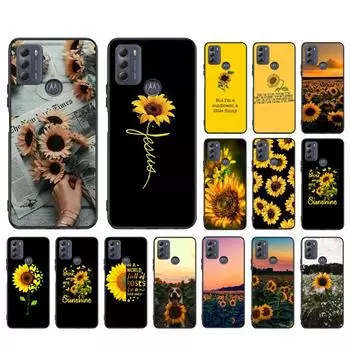 Чехол для телефона с красивым цветком подсолнуха для Motorola Moto G22 G60 G52 G9 G7 Plus G8 Power G100 G Stylus G30 G10 GPure Moto G Stylus 5G
