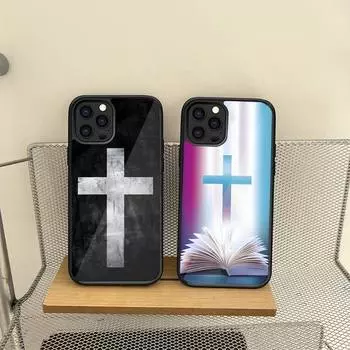 Чехол для телефона с крестом Иисуса Бога для Iphone 14 13 12 11 Pro Max Mini 7 6 6s 8 Plus X Xr Xs Se 2020 Fundas Shell PC TPU Cover iphone 12 pro