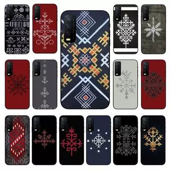 Чехол для телефона с латышским этническим принтом «Солнце и дерево» для vivo Y31 Y30 Y33S Y11S Y12S Y17 Y20 Y20S Y21 Y21S Y1S Y53S Y15 Y19 Y91C V23 VIVO Y1S