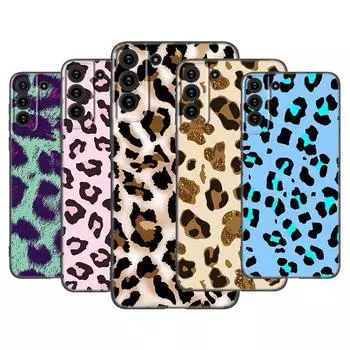 Чехол для телефона с леопардовым принтом для Samsung Galaxy S22 Pro S21 S20 Ultra FE S10 Lite 5G S10E S9 S8 Plus, мягкий черный чехол из ТПУ Samsung S22 Ultra