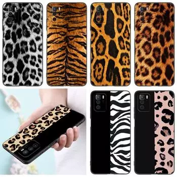 Чехол для телефона с леопардовым принтом для Xiaomi Redmi Note 7 8 9 10 Lite 11 11E 11T 12 Pro 11S 4G 10T 5G 8T 9S 10S, мягкий черный чехол из ТПУ Redmi Note 7(Pro)